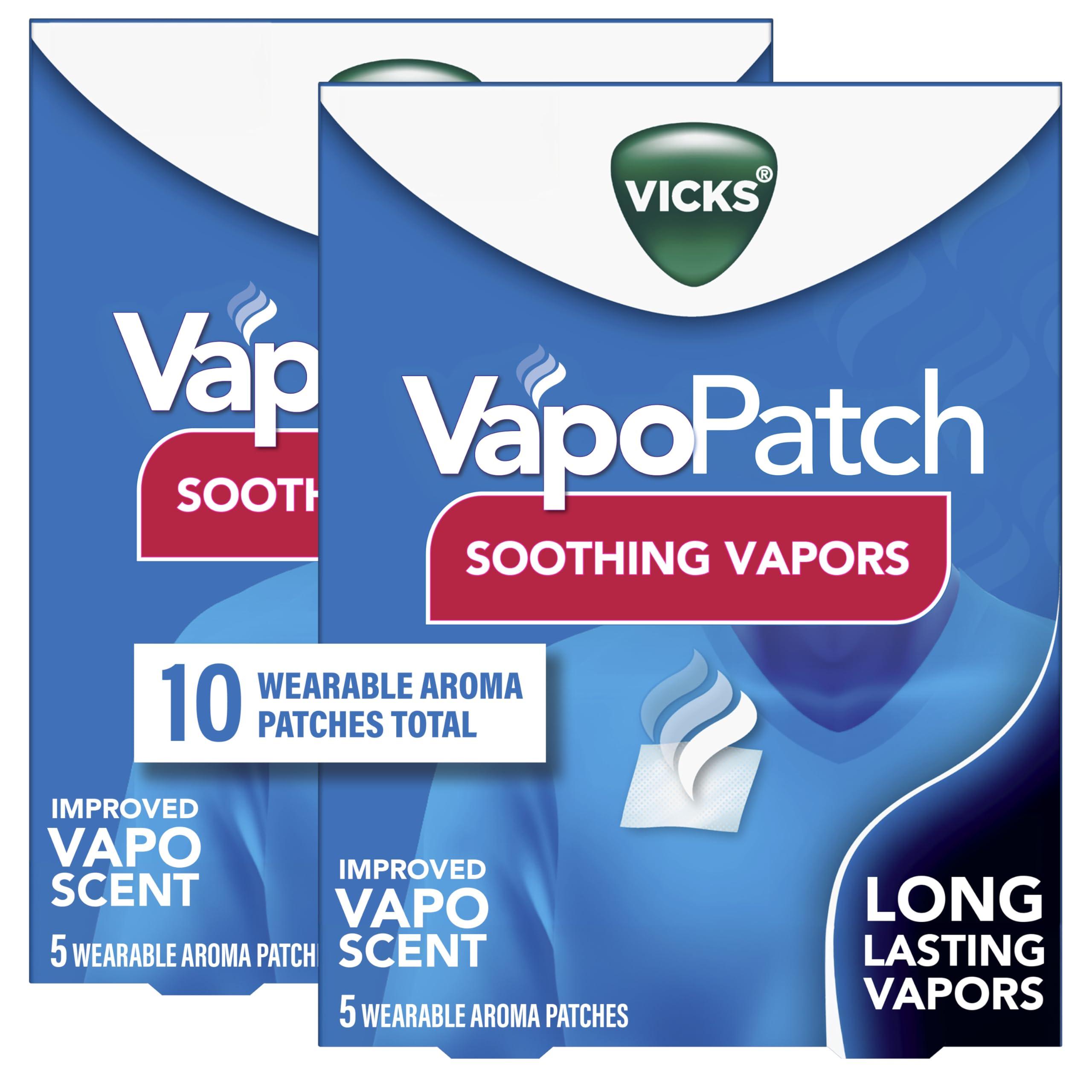 Vicks Vicks Vapopatch With Long Lasting Soothing Non-Medicated Vapors For Adults&Children Ages 6+,Two 5Ct Cartons