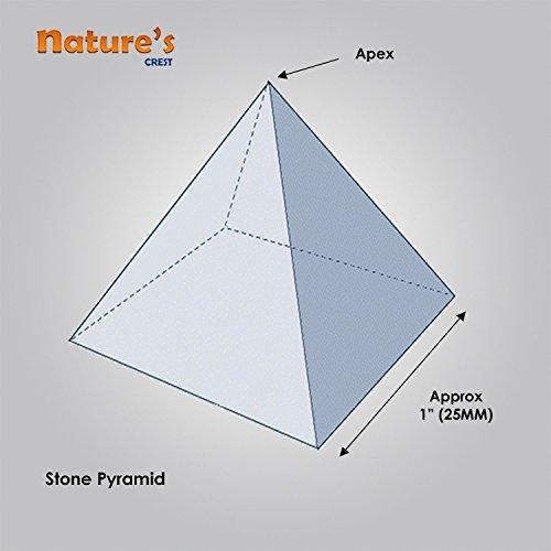 Nature's Crest Crystal Quartz Sphatik Pyramid Natural Gemstone 1" 1 Pc for Metaphysical Energy Healing Meditation Chakra Reiki Tool Sacred Geometry Crystal Gemstone Altar Decor Spiritual Gifts