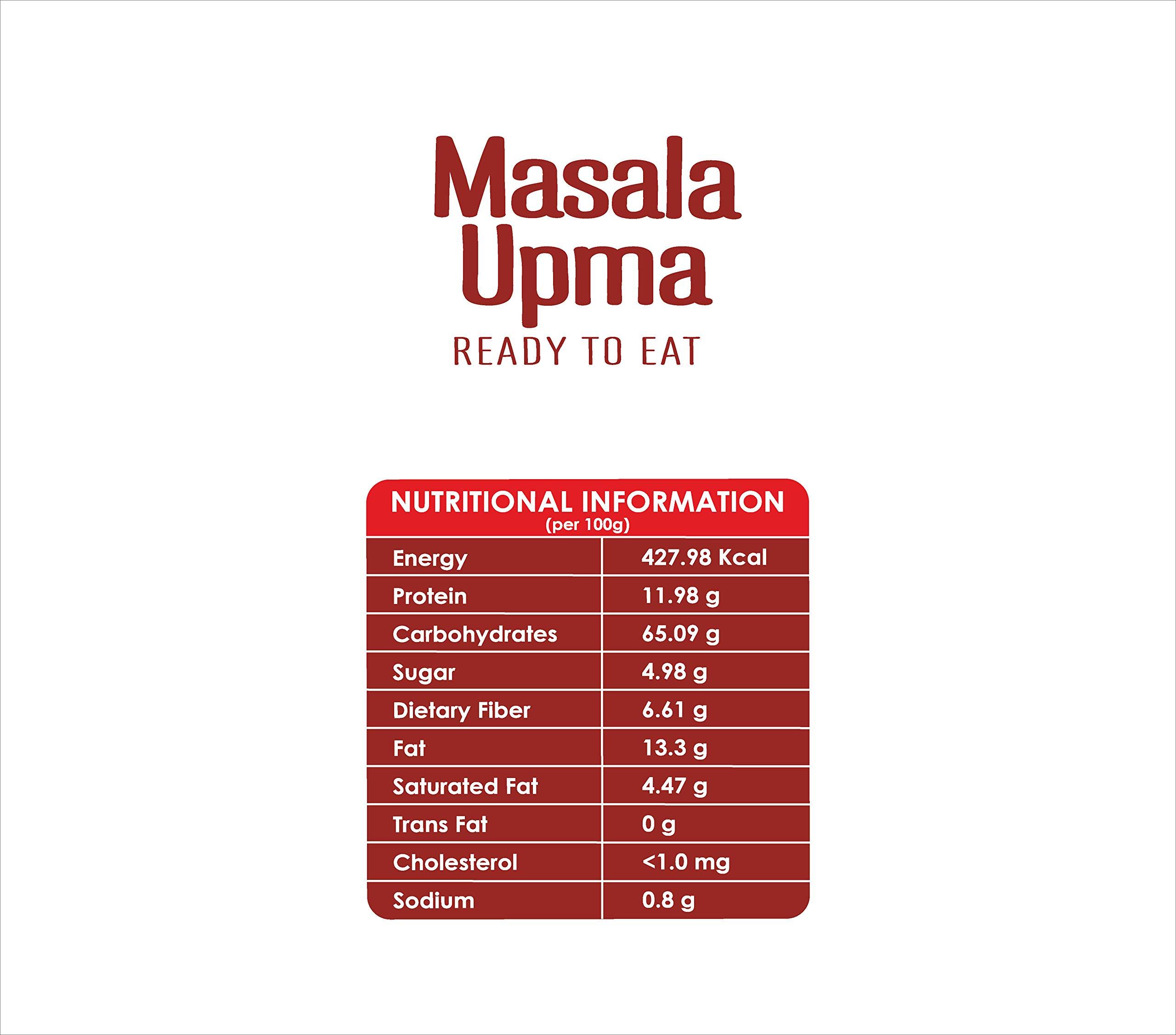 Desi Mealz Desi Mealz Ready to Eat Upma Instant Healthy Breakfast - Indian,Tasty and Healthy Ready to Eat Food Products, Best Travel Food Each 100 gm (Masala Upma, Pack of 4)