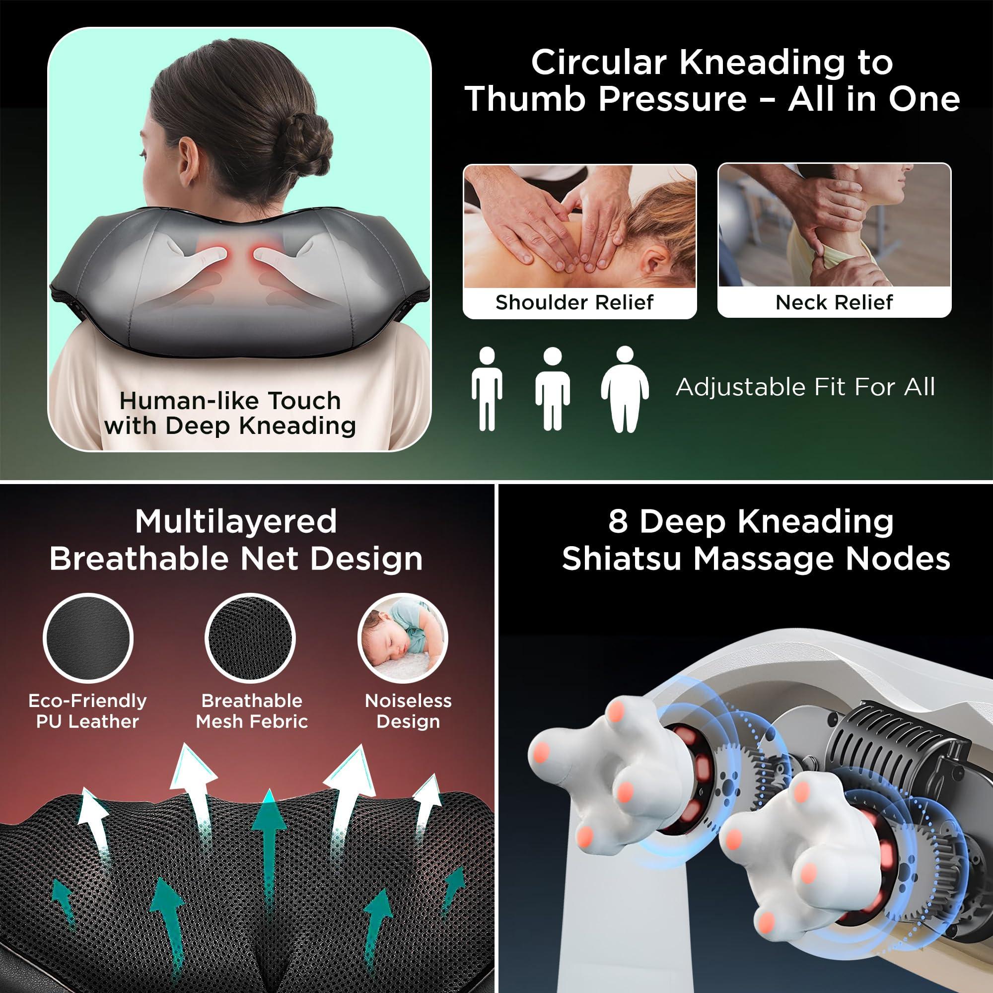 Dr Physio Dr Physio (USA) Electric Heat Shiatsu Machine Body Massagers (for Cervical Neck Shoulder & Back Pain Relief)