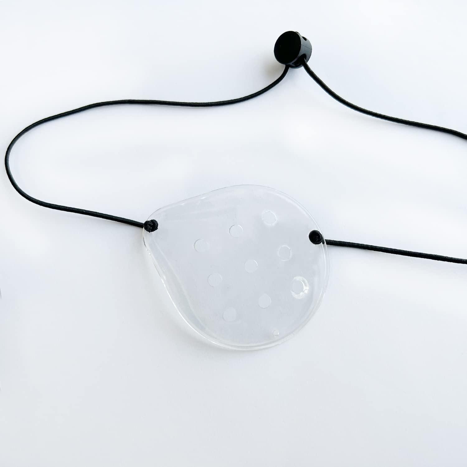 Vandorla Vandorla Eye Shield, 2 Pcs Plastic Eye Shield Eye Patch for Eye Protection Eye Surgery Covering Breathable with 2 Elastic Rope, Transparent