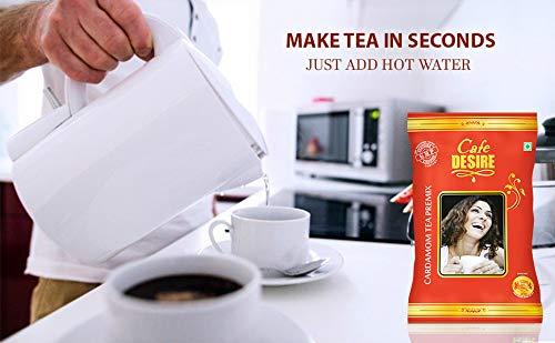 Cafe DESIRE I DRINK SUCCESS Cafe DESIRE I DRINK SUCCESS Instant Cardamom Red Range Darjeeling, Powder Tea Premix (3 Kg)|Pack Of 3 X1 Kg|Makes 250 Cups|Rich Taste As Home-Made|3 In 1 Instant Tea Premix|Just Add Hot Water