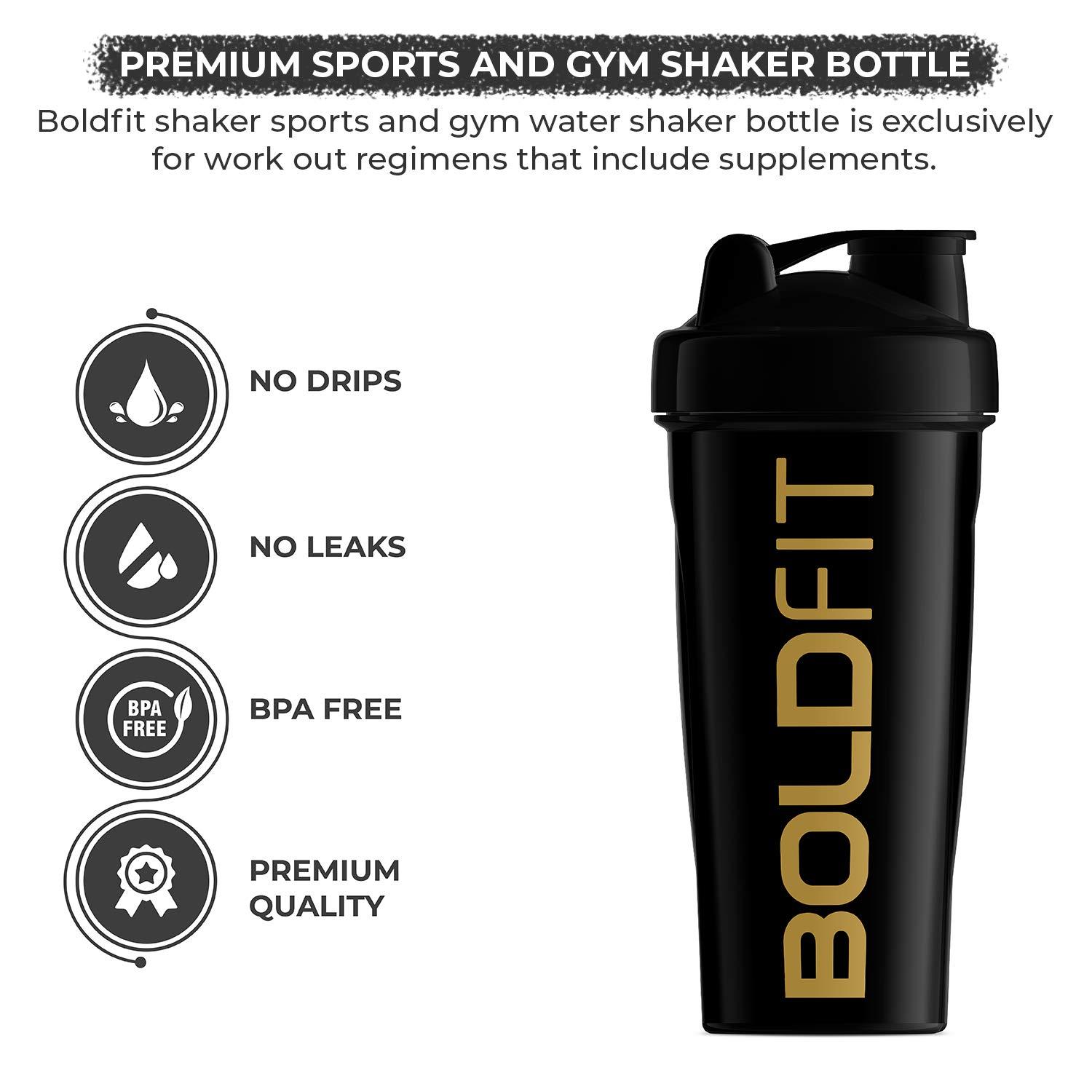 Boldfit Boldfit Bold Gym Shaker Bottle 700ml Shaker Bottles For Protein Shake 100% Leakproof Guarantee Protein Shaker Sipper Bottle, Ideal For Protein, Pre Workout And BCAAs Gym Bottle for Men & Women