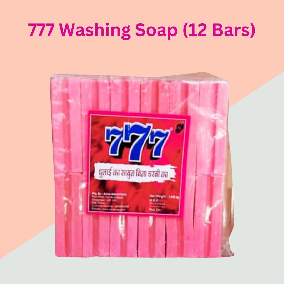 Asha Asha Detergent Washing Soap 12 Bars,Removes Hard Stains,Packaging Of 1500G