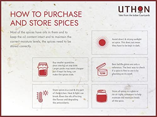 uTHoN Uthon Spices Meethi Dana | Fenugreek Seeds | Methi Dana | Whole Spices | Sabut Masalas | Handpicked And Sun-Dried | Organically Grown | Natural | High Nutrition And Flavor | No Chemicals | (250 Gram)