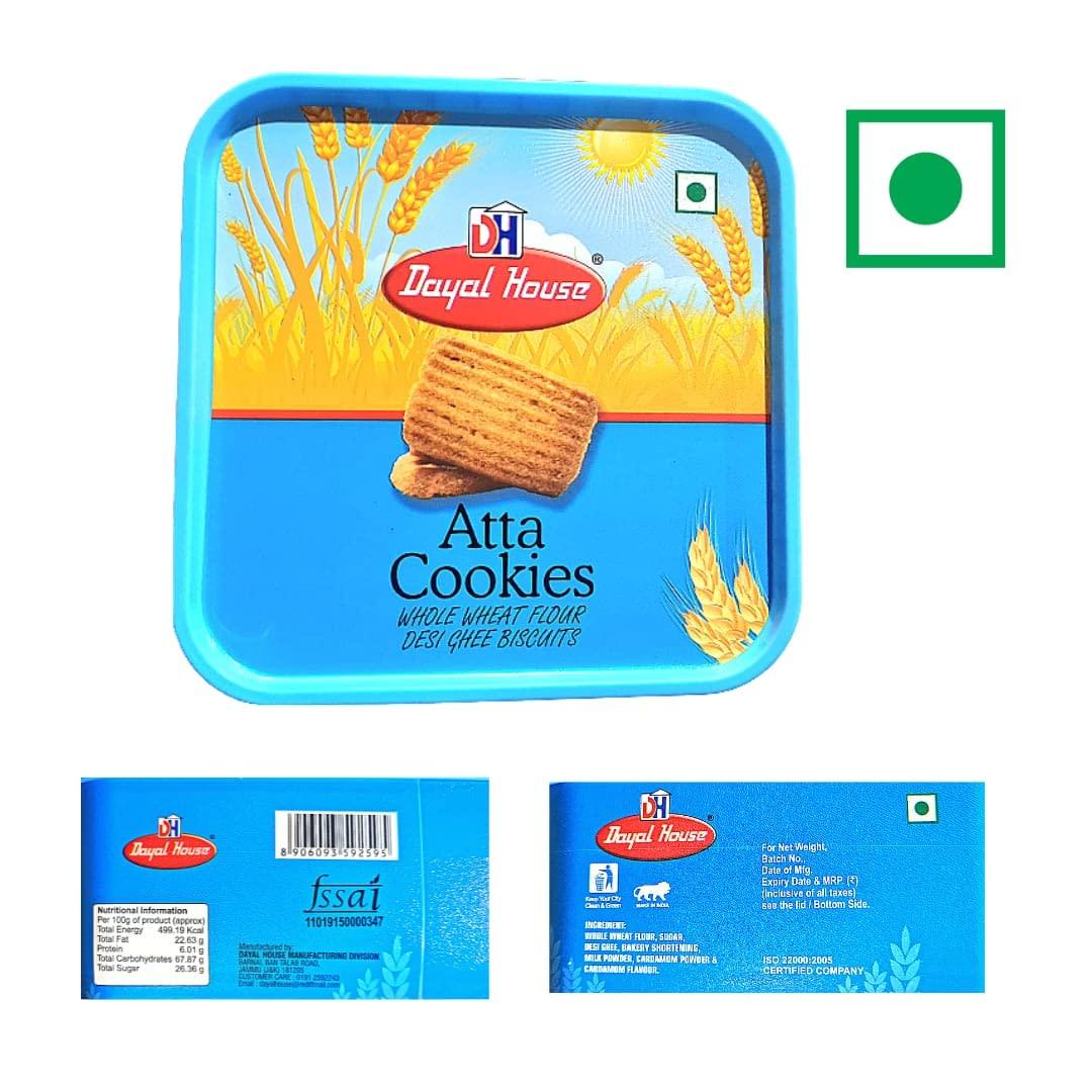 Dayal House Dayal House Premium Biscuits Combo of Desi Cow Ghee Atta, Australian, and dry fruites Cookies set With Extra Richness of Butter - Pack of 3 Cookies