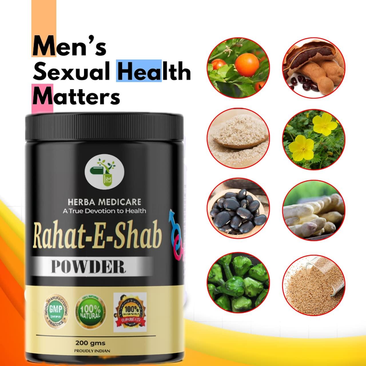 Herba Medicare HERBA MEDICARE || Rahat E Shab Powder For Men | Pack of 1 (200 gm)