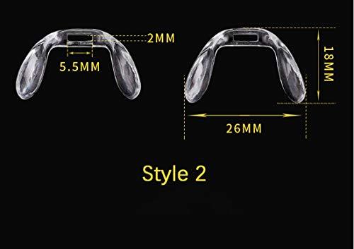 BEHLINE Saddle Bridge Nose Pads,BEHLINE One Piece Bridge Strap Anti-Slip Replacement Nosepads,U Shaped Screw-in Eyeglasses Nose Piece for Eyeglasses Eyeglass Glasses Eyewear Optical for Kids/Adult (Style 2)