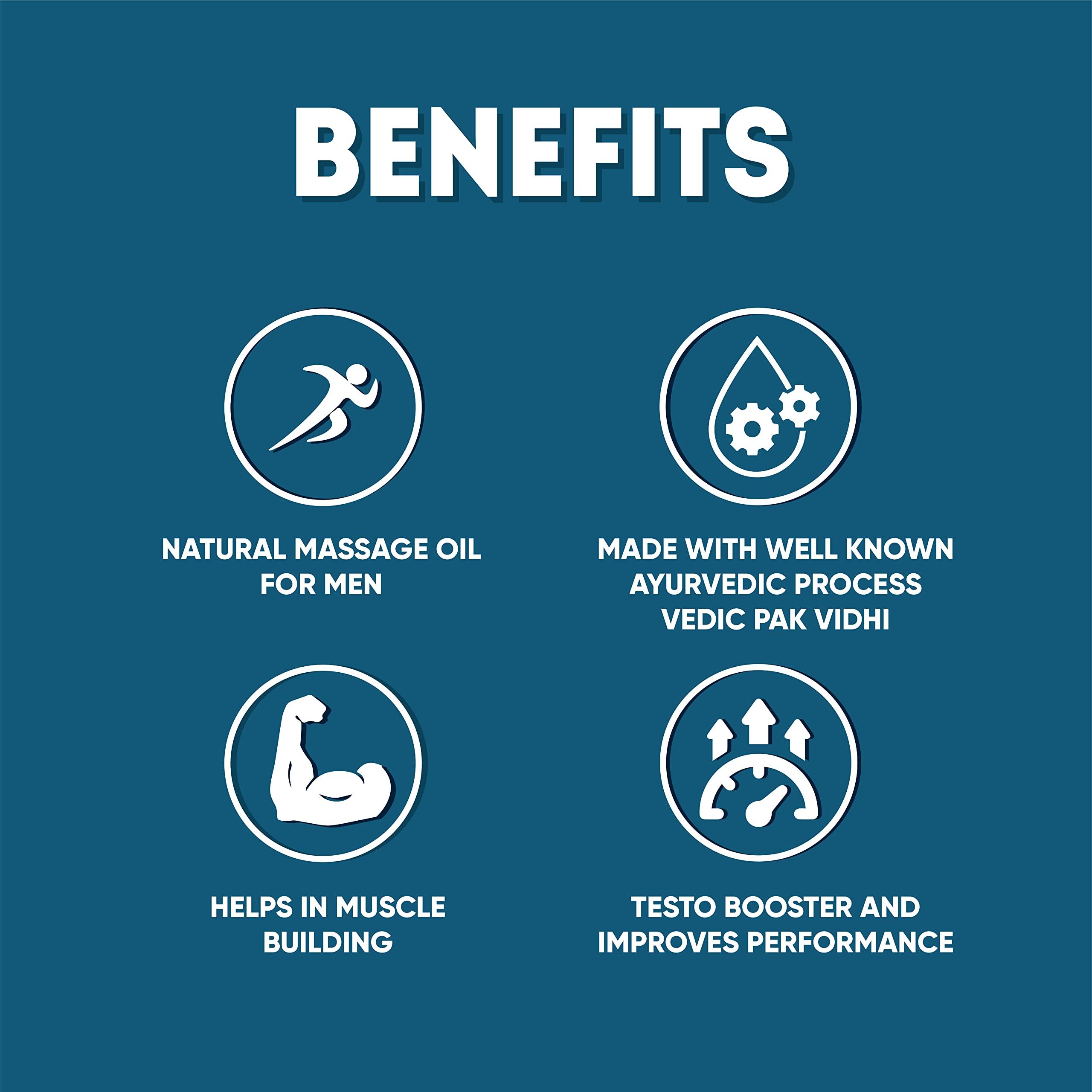 AADAR AADAR Performance Oil | Ayurvedic Massage Oil for Men | restores energy & hardens the relaxing muscles | Shilajit , Jaiphal, Safed Musli and Black Seed | 30 ml (Pack of 3)