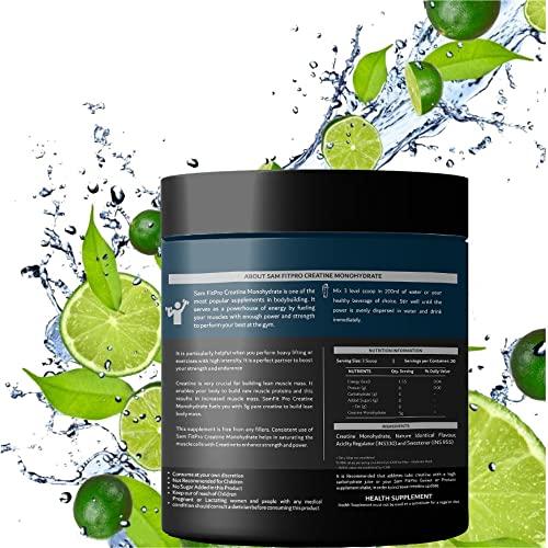 SAMFIT SamFit Pure Creatine Monohydrate for Muscle Building - Watermelon flavored, 100g|Helps Sustain Longer Workout, Muscle Repair & Recovery | (Mint Miracle, 100g)