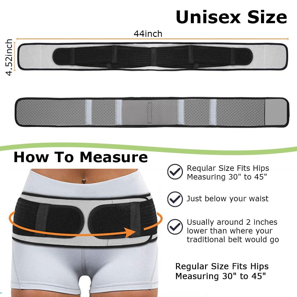 Hannea HANNEA Sciatica Pain Relief Belt for Women and Men, Hip Belt for Back Pain - Support and Alleviate Si Joint, Pelvic Support Strap, Breathable Waist Lumbar Lower Back Brace for Sciatica