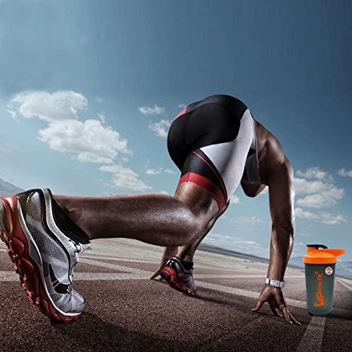 Pomic fit Pomic fit 600ml Plastic Protein Shaker Water Bottle with Powerful Blending Ball Sipper for Gym (Pack of 1)