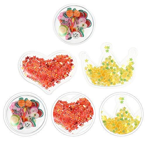 ARTIBETTER ARTIBETTER 15Pcs Shaker Sequins Clear Quicksand Shaker Bling Filling Sequin Paillette Decoration for DIY Craft Hair Clips Making