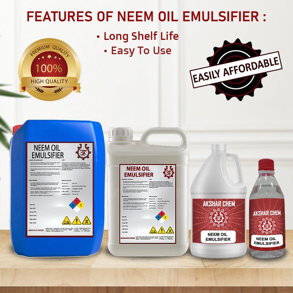 Akshar Chem Neem Oil Emulsifier (450 GM) - Multi-Purpose Organic Solution for Home and Industry
