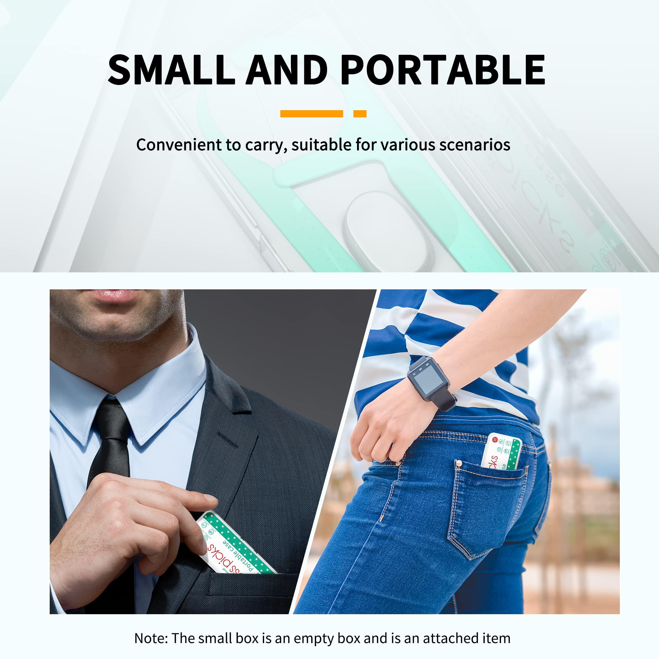 ZHOKSYI Mint Dental Floss Picks,Tooth Picks Flossers 400 Count with a Portable Travel Cases Floss(Mint, 400)