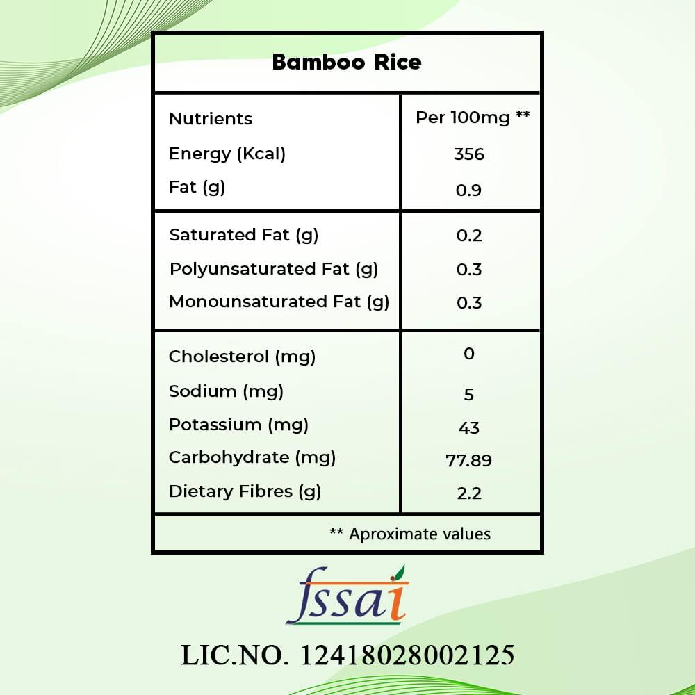 B&B Organics B&B Organics Bamboo Rice (200g), Nutrient and Fibre Rich/Moongil Arisi/Authentic and Healthy Rice