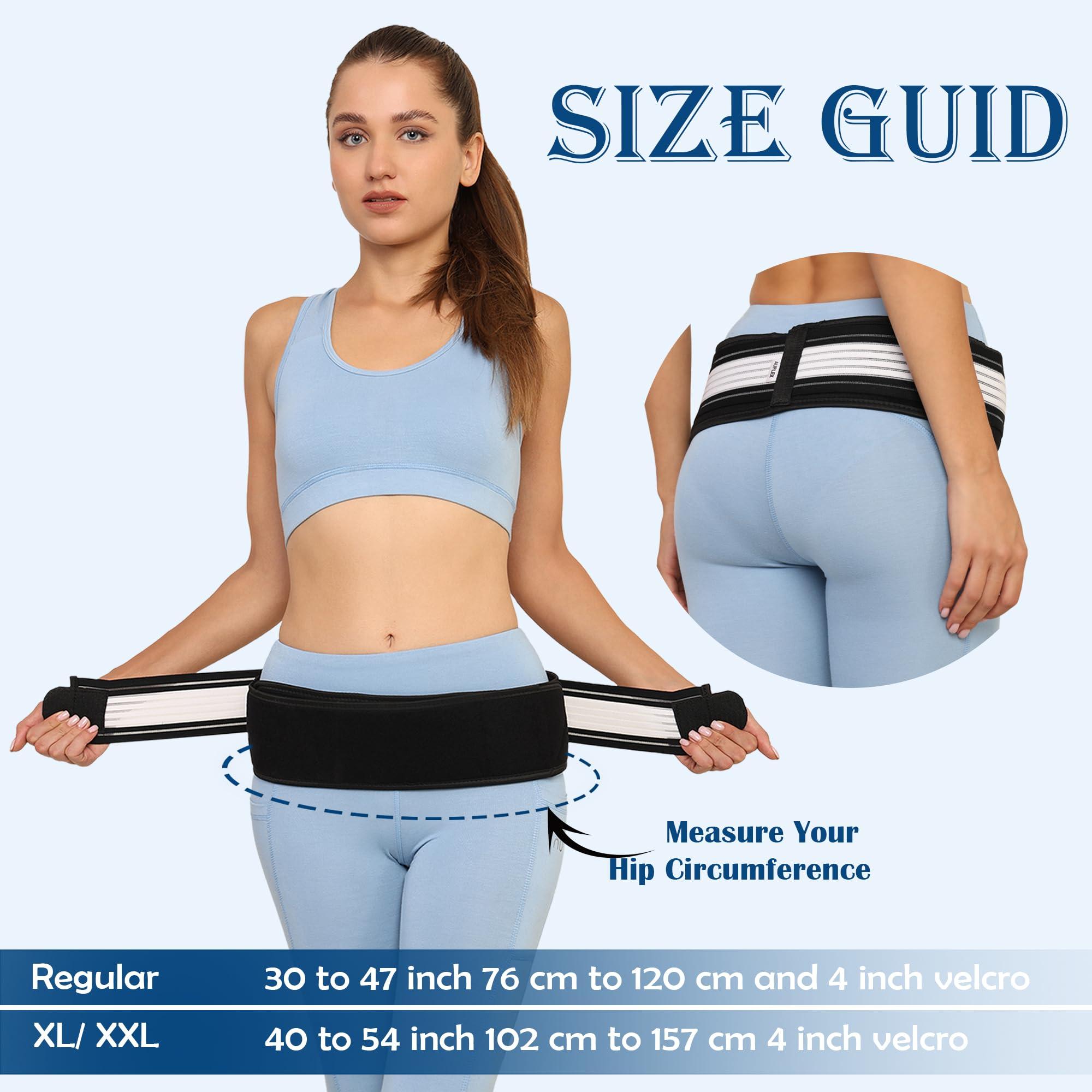 AuFlex AuFlex Neoprene Sciatica Pain Relief Belt - Flexi Back Belt- Lower Back Support Brace For Men And Women - Pelvic Support Belt - Trochanter Belt - Sciatica Pelvis Lumbar Hip Pain Relief
