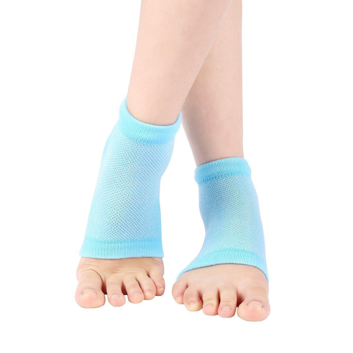 KMART KMART Unisex Silicone Gel Heel Socks with Spa Botanical GelPad, 2 Count (Blue)