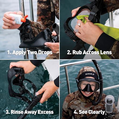 Gear Aid Gear Aid Sea Drops Anti-Fog and Cleaner for Dive and Snorkel Masks, 1.25 fl oz, Bulk 2 Pack