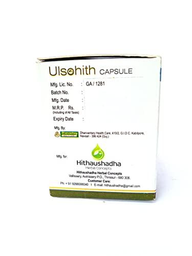 Hithaushadha Herbal Concepts Hithaushadha Herbal Concepts Ulsohith Capsule, 500mg