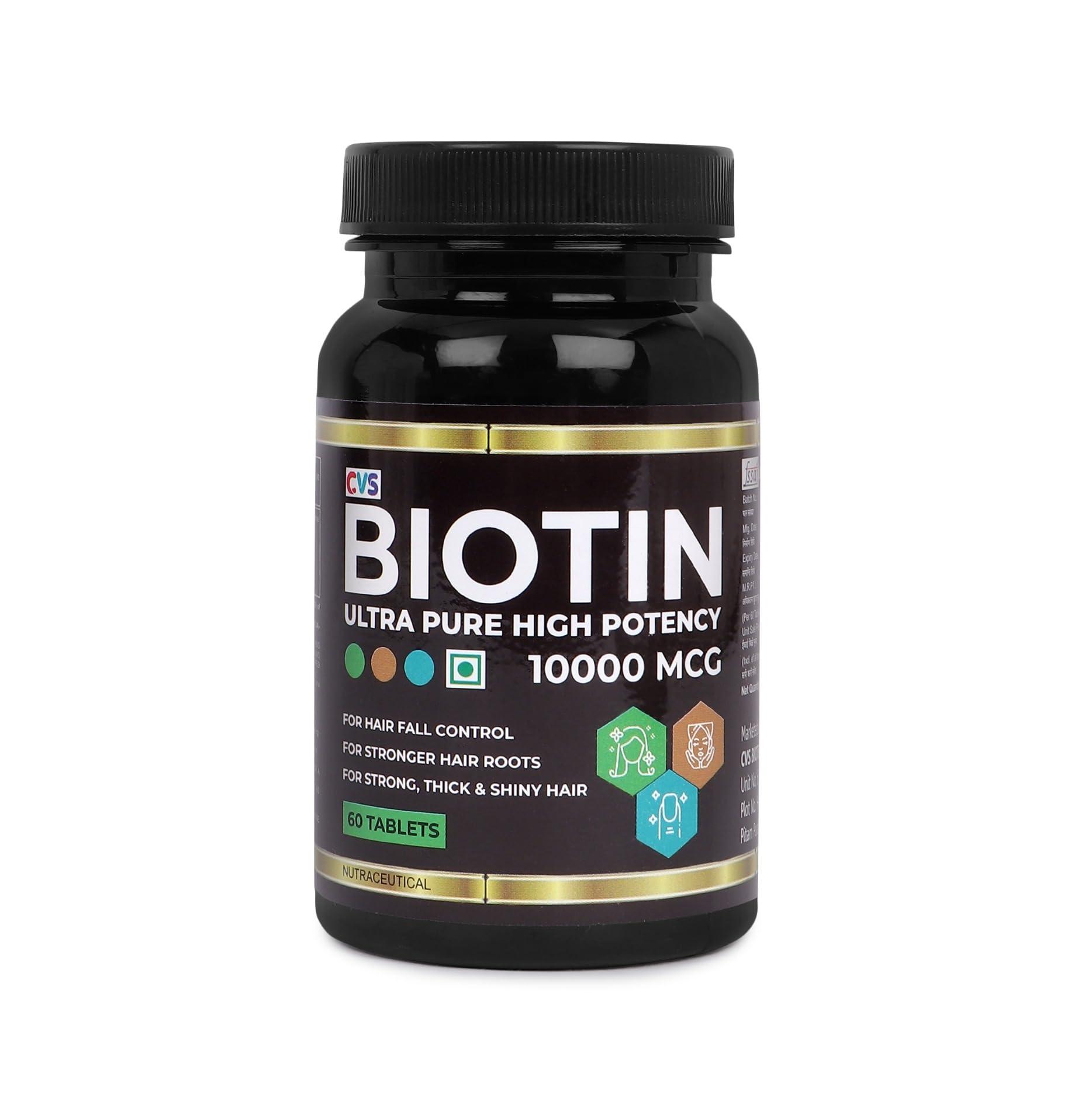 Pharma Biological CVS Biotin Ultra Pure High Potency 10000 MCG