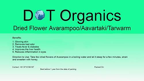 DOT DOT Organics Avarampoo/Senna Auriculata/Tamgedu Dried Flowers - 250 Grams