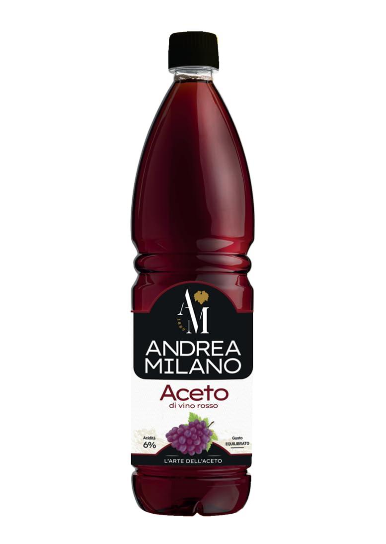 Feelfood Andrea Milano Aceto Di Vino Rosso Red Wine Vinegar, 1000 ml
