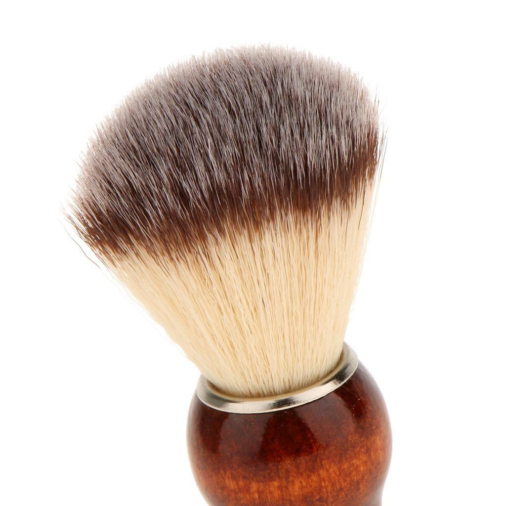 VMS INDIA VMS INDIA Wood Men\'s Bristle Shaving Brush Shave Mug Bowl Barber Beard Soap Cup Set