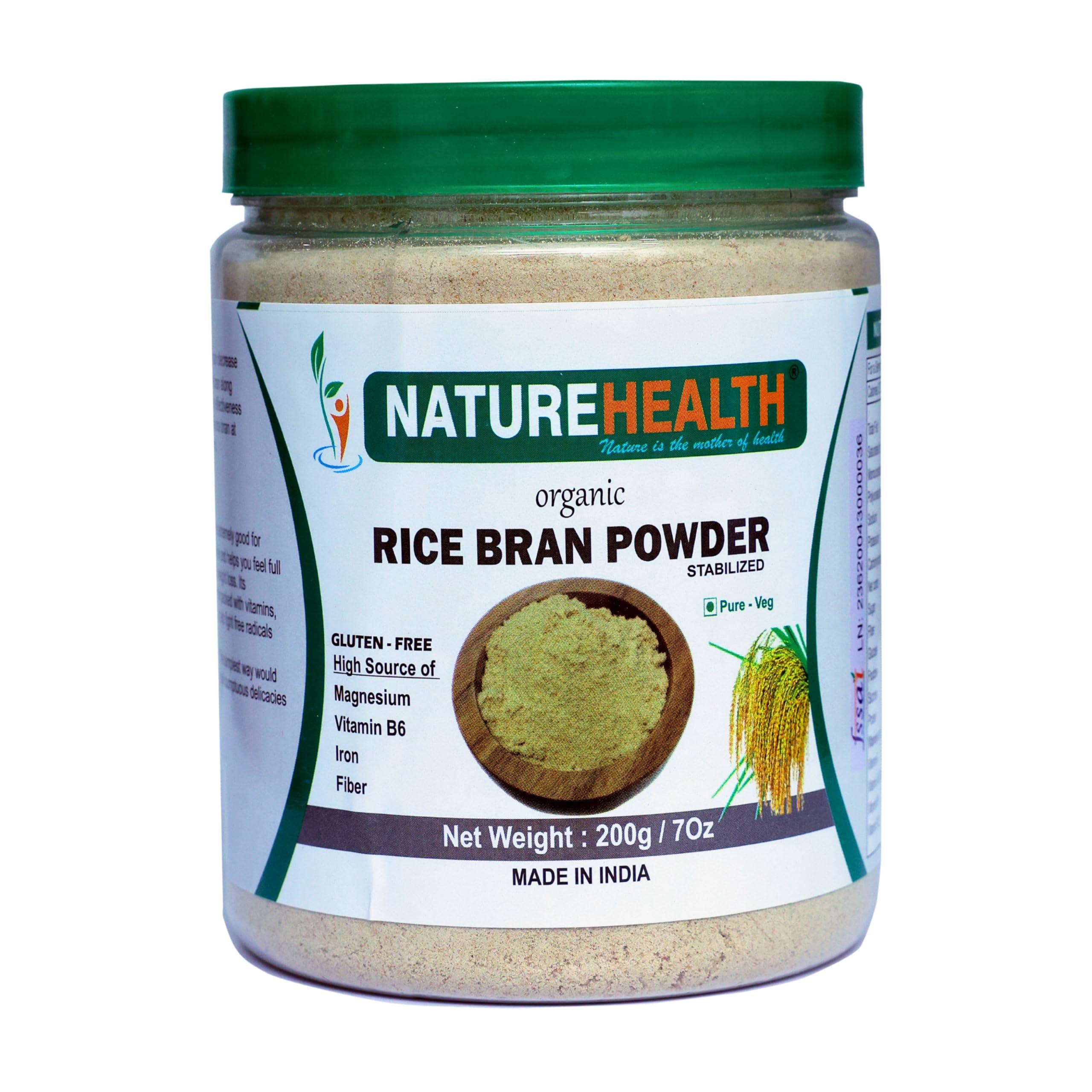 venus foods Nature health organic purified rice bran powder (stabilized) 200g