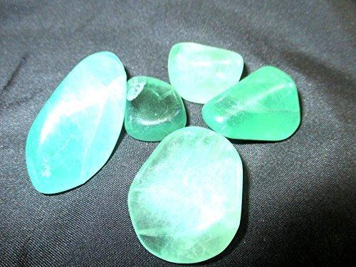 Jet International Crystal Jet Green Flourite Tumbled Stone Approx 0.75 To 1" inch Free 40 Page Booklet on Jet International Crystal Therapy. 100 grams Attractive Genuine A Grade
