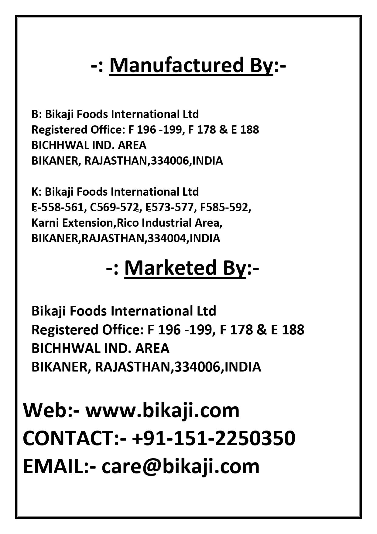 Bikaji BIKAJI crispy crunchy 100% vegetarian Chowpati bhelpuri open mix &eat now bhelpuri bhel (pack of 2pcs ) each pack 300 grm