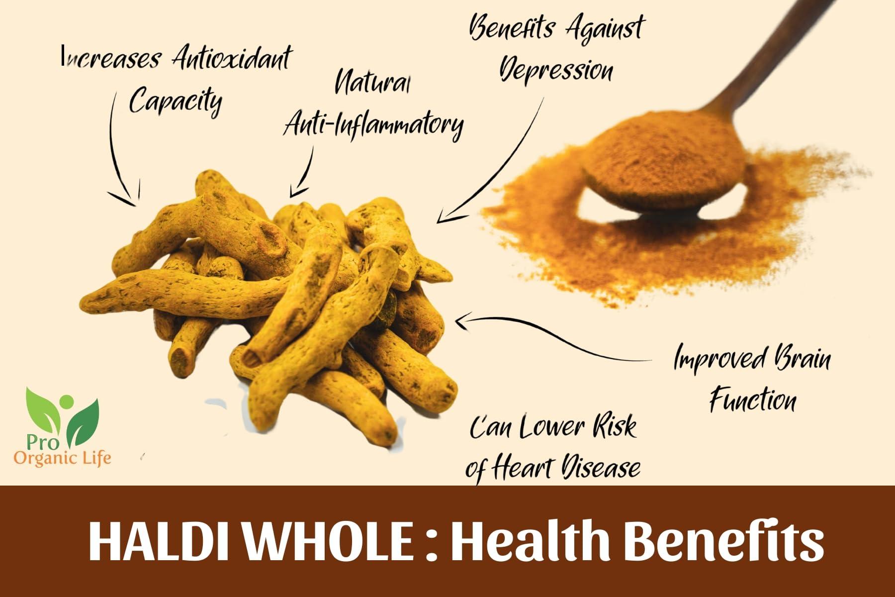 PRO ORGANIC LIFE PRO ORGANIC LIFE Turmeric Whole ( HALDI SABUT ) 450 Grm (8)