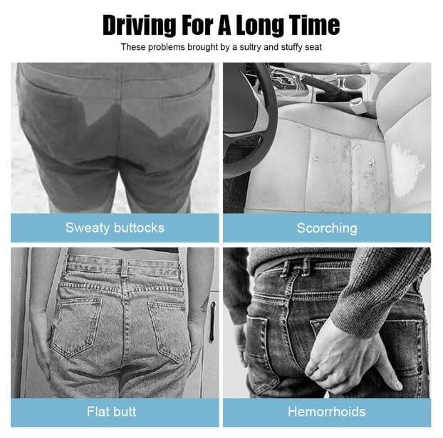 Glaceon Glaceon Car Heightening Front Seat Cushion for Short People Driving,Hip(Coccyx/Tailbone) and Lower Back Pain Relief Butt Pillows,for Truck,Office Chair,Wheelchair (Black)