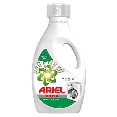 Ariel Ariel Matic Liquid Detergent, Front Load, 1 Litre, Pack Of 1 & Ariel Colour Detergent Washing Powder - 500 g with Detergent Washing Powder - 200 g