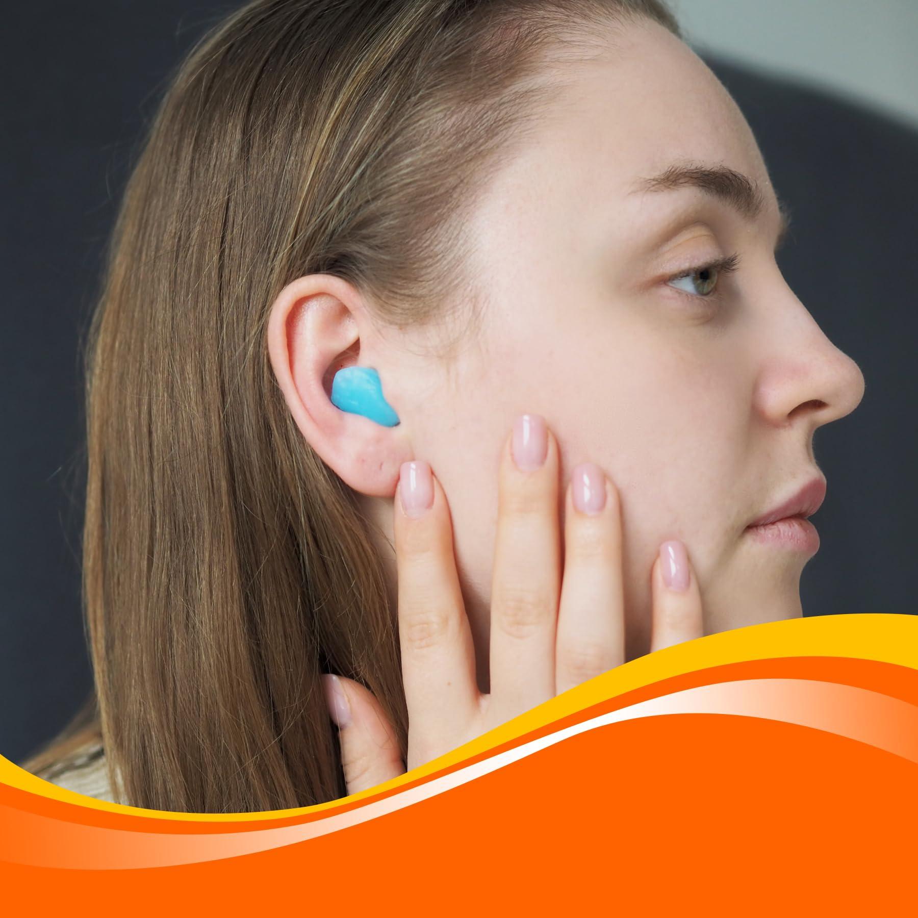 Mobi Lock Ear Plug - Reusable Silicone Wax Ear Plugs for Sleeping, Swimming - Pack of 30, Blue - 32db Noise Cancelling Earplugs With Portable Plastic Case - Hearing Protection for Travel, Concert - by Mobi Lock