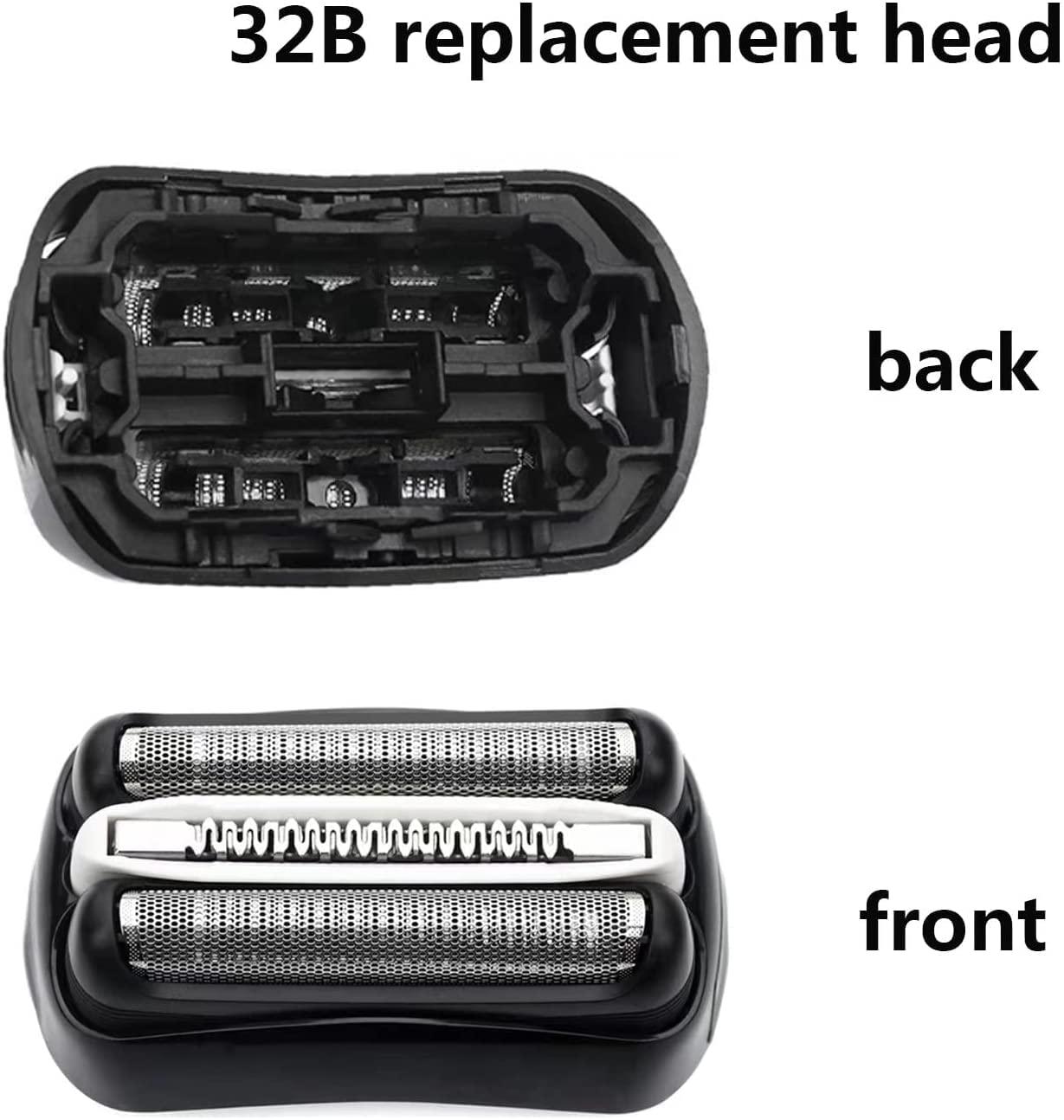 YIQAN YIQAN 32B S3 Replacement Shaver Heads Part Accessories for Braun Series 3 Shaving Razor Replacement Head, Shaving Head for 3010s 320 330 340 370cc 3090cc 350cc-4 390cc-4 3000s 3040s 3050cc (1Q)