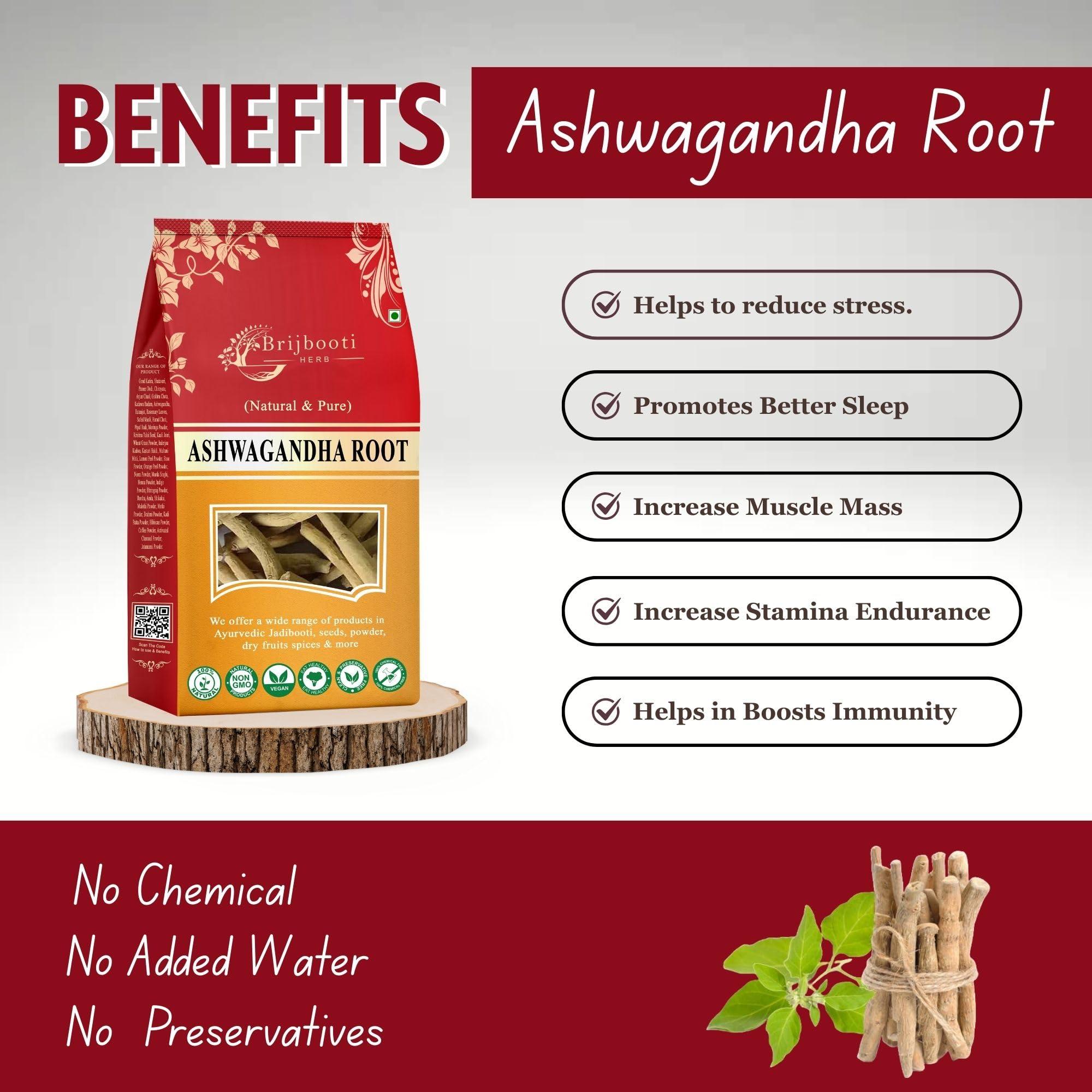 BIRJU MAHAVIR BIRJU MAHAVIR Ashwagandha Withania Somnifera Root, Natural, 200 g