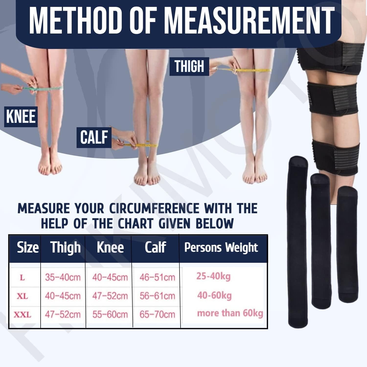 Hukimoyo Hukimoyo Bow Leg Correction Belt for Men Women o/x Type Bow Legs Posture Correction Belt Legs Straightener Bow Legs Support Day and Night Belt Leg Straight Support Bow Leg Belt (Black, Large)