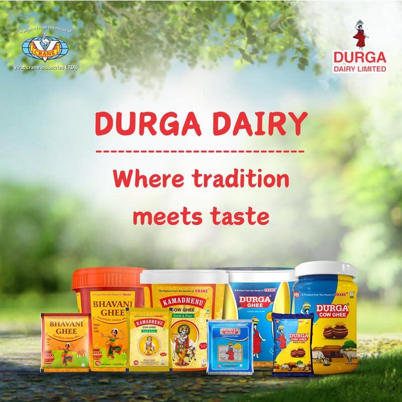 DURGA GHEE Durga Ghee - Buffalo Ghee 500ML Jar | Preservative Free | Fssai & ISO certified | No Chemical | Gluten Free | 100% Fresh And Pure Ghee