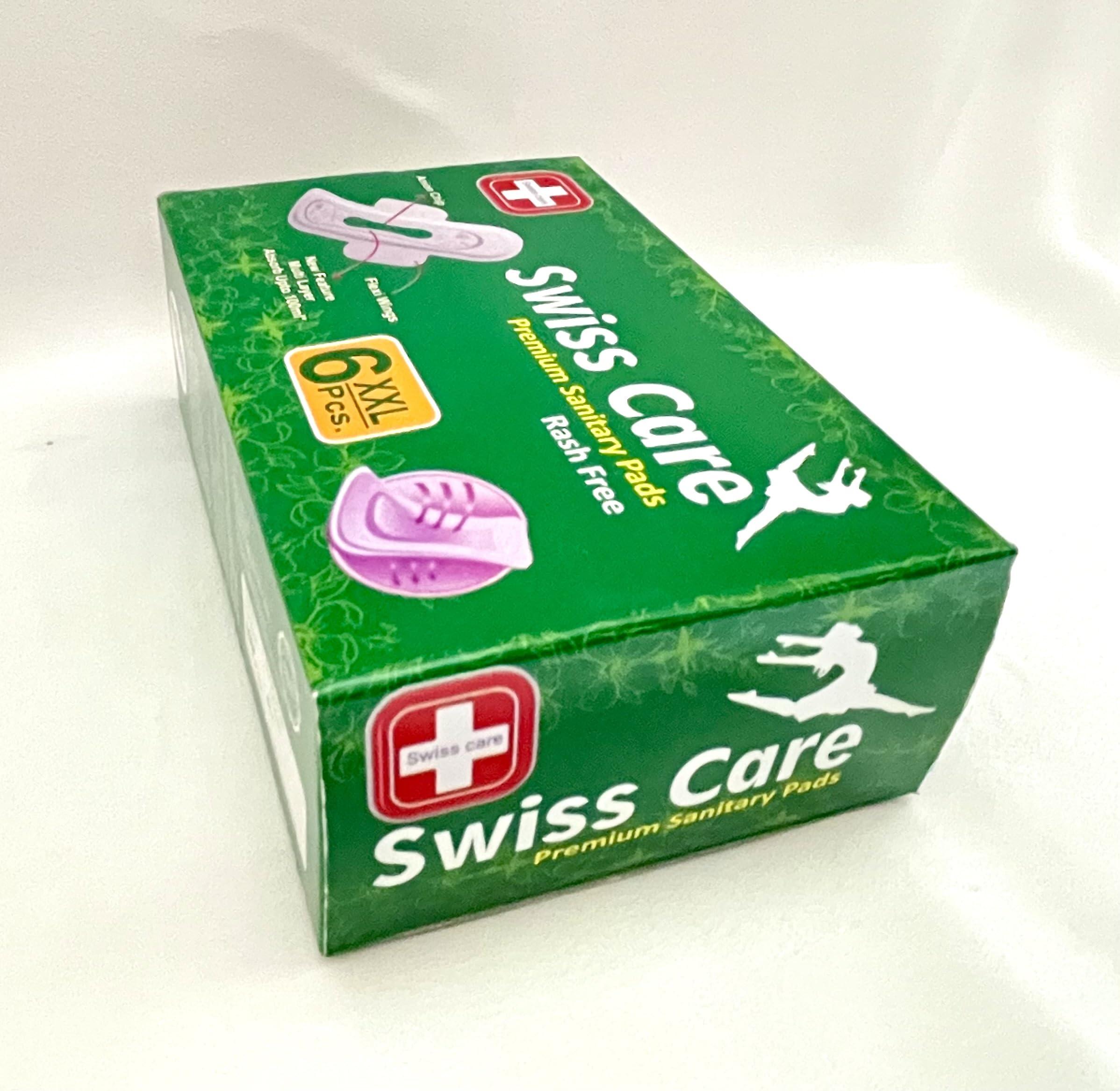 Swiss Care Swiss Care Women\'s Secure Night Sanitary Pads Up to 100% Leakage Protection | Super Absorbent | Cottony Soft | Rash And Toxins Free -XXL(Pack of 5)
