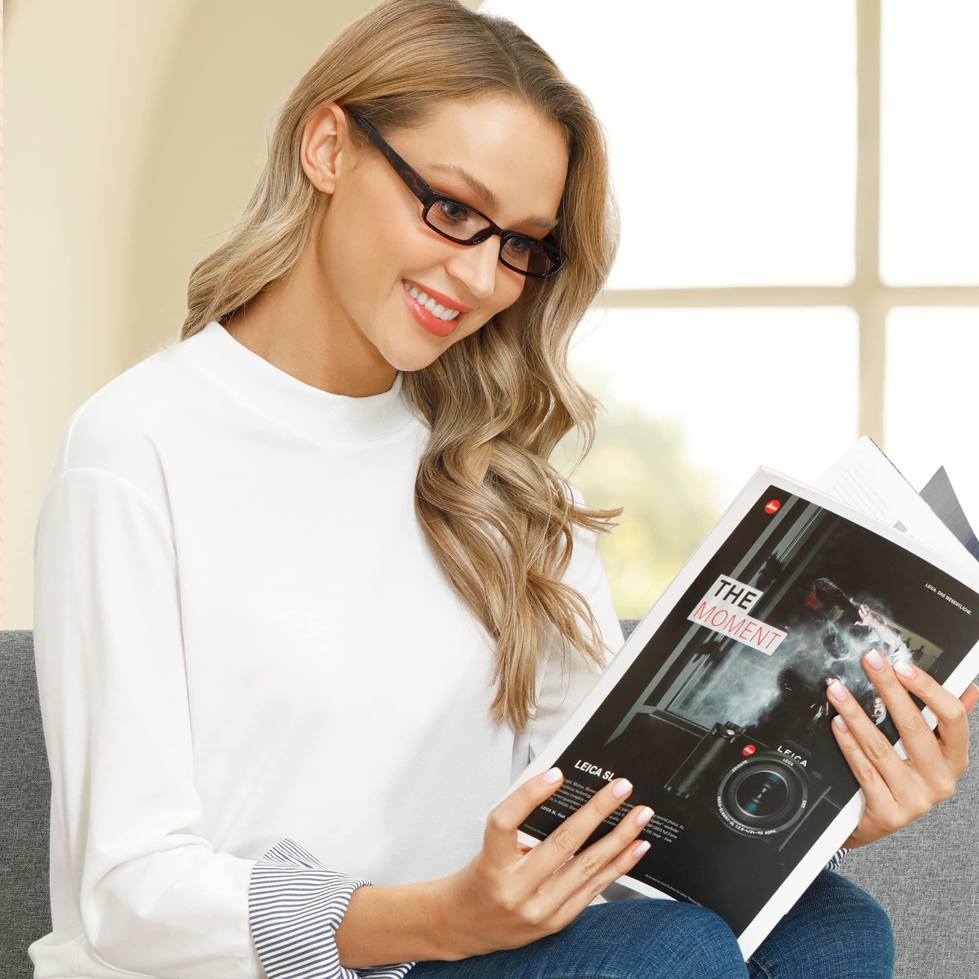 EYEGUARD EYEGUARD Readers 4 Pack of Thin and Elegant Womens Reading Glasses with Beautiful Patterns for Ladies 1.50