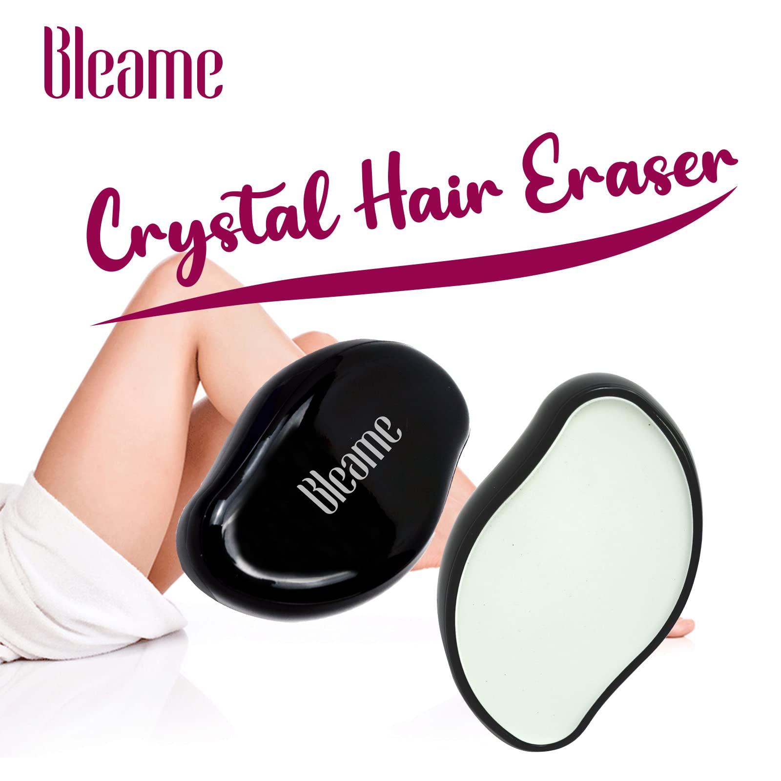 Bleame Bleame Crystal Hair Eraser, Bleame Crystal Hair Remover, for Men & Women Arms Legs Back, Fast & Easy Exfoliate, Soft Smooth Silky Skin, Apply To Any Part Of The Body (Purple) (Black)