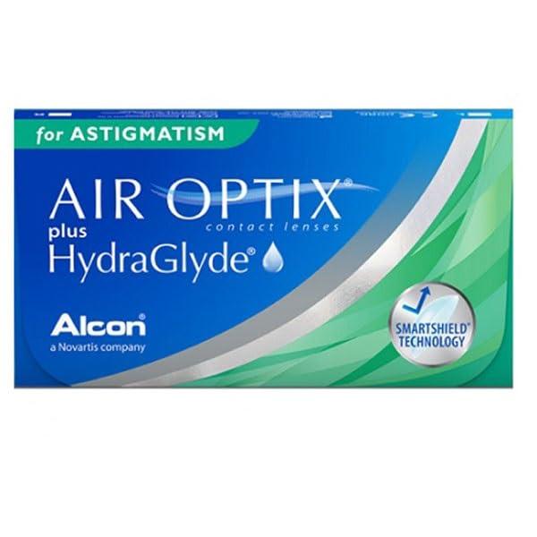 ALCON Air Optix Plus Hydraglyde for Astigmatism (Toric) Monthly Reusable Contact Lenses - Pack of 3 (BC 8.7mm, -4.75 Diopters, Cyl -1.25, Axis 20) From Alcon