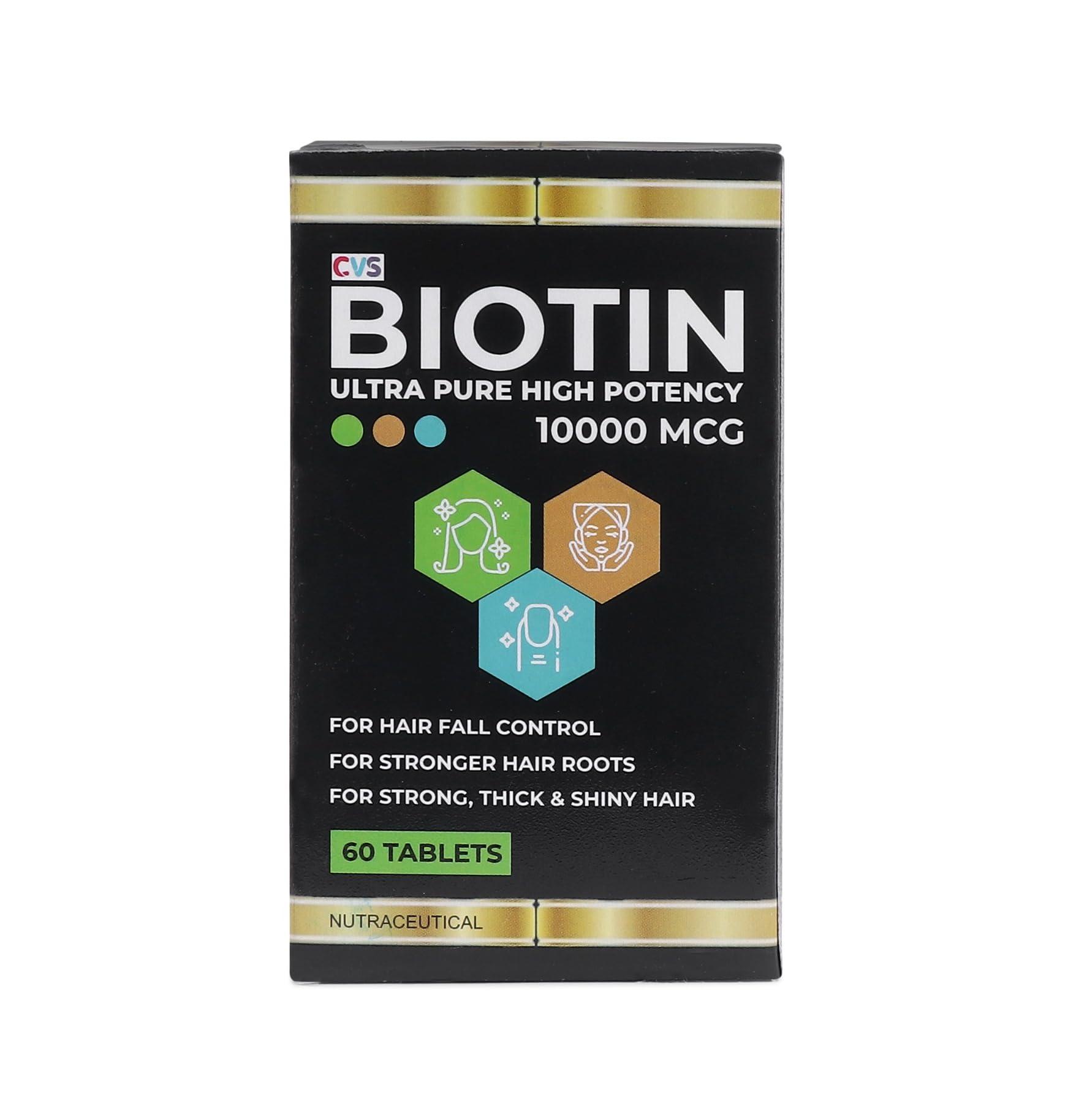 Pharma Biological CVS Biotin Ultra Pure High Potency 10000 MCG