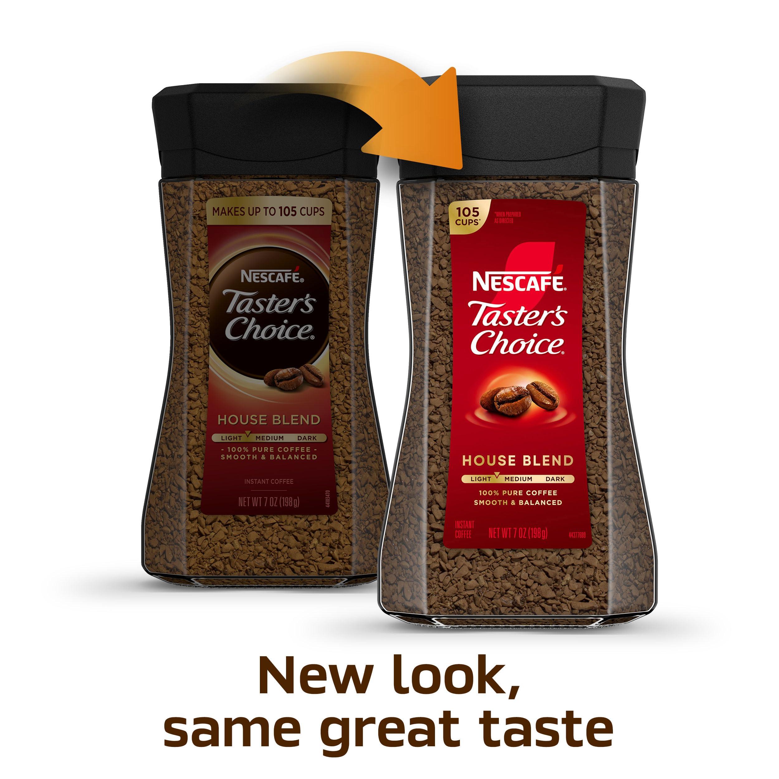 Nescafé Taster\'s Choice Nestle Nescafe House Blend Nescafe Instant Ground Coffee (7 Oz), Jar