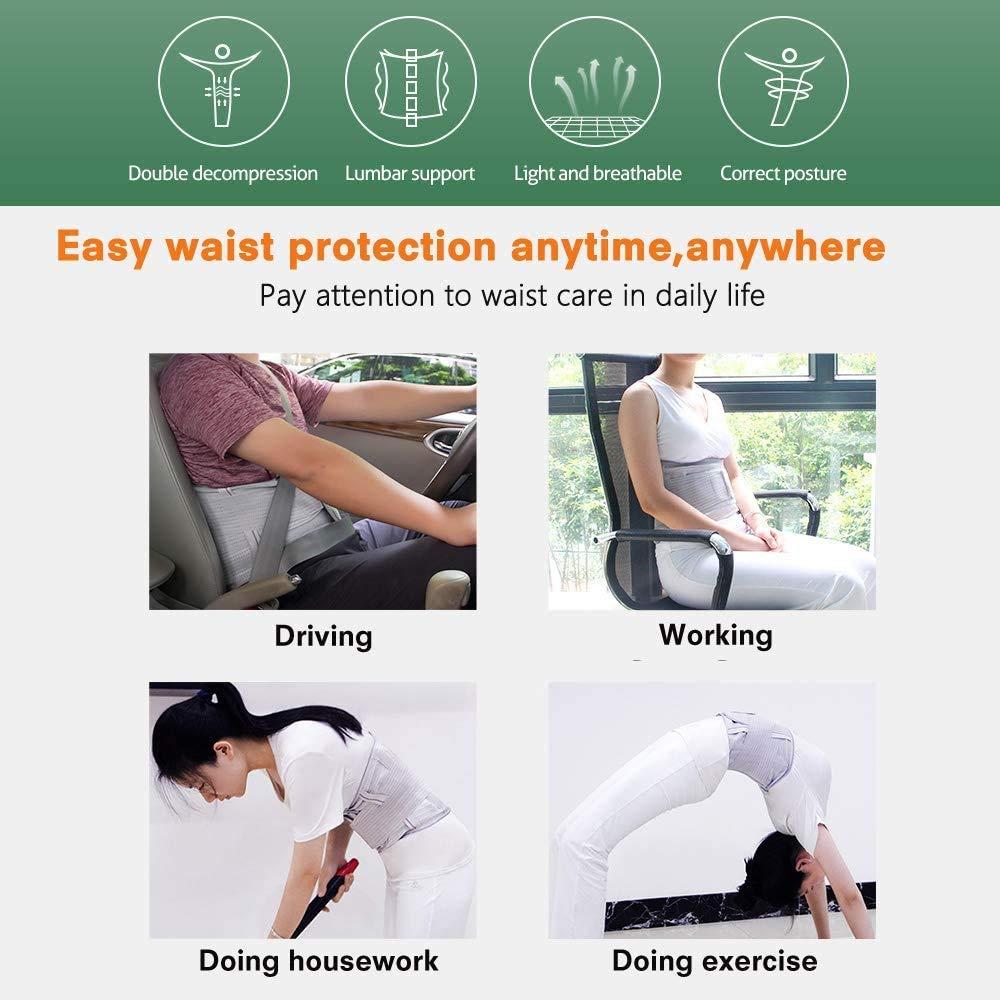 ADA ADA Premium Lumbar Support Belt/Lower Back Brace Support/Lumbar Sacro Belt for Back Support and Enhance Back Posture For Men & Women (X-Large)