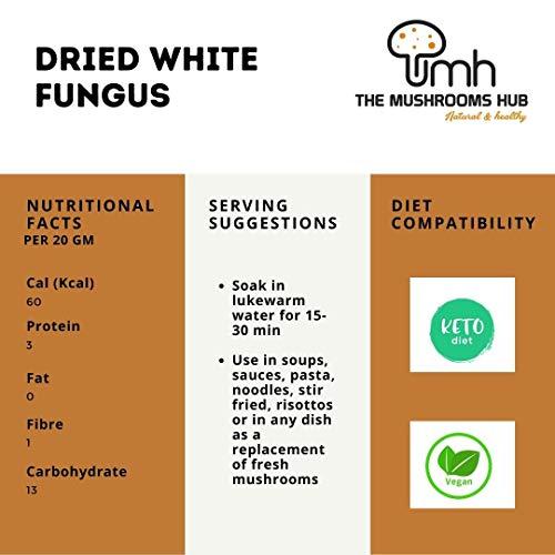 THE MUSHROOMS HUB The Mushrooms Hub Dried Edible Snow Mushroom (100 Grams)