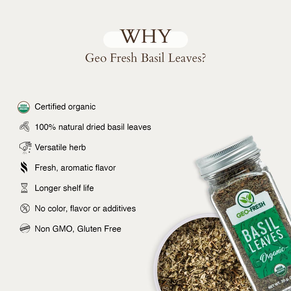 Geo-Fresh Geo-Fresh USDA Certified Organic Basil (20 g)