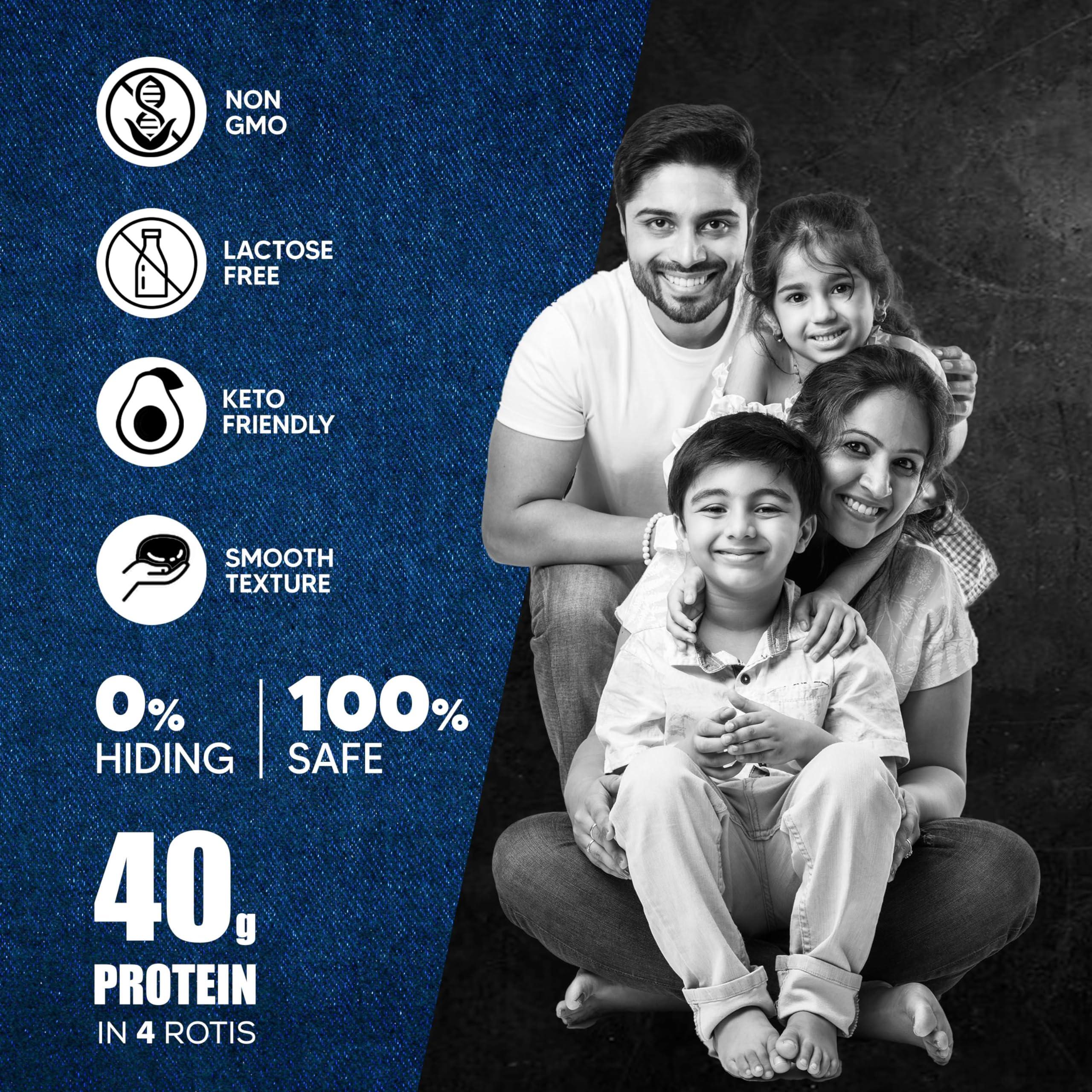 Asitis Nutrition AS-IT-IS ATOM Roti Protein 1kg | Make Roti’s Protein Rich | Easy to use | 25g Protein per Serving