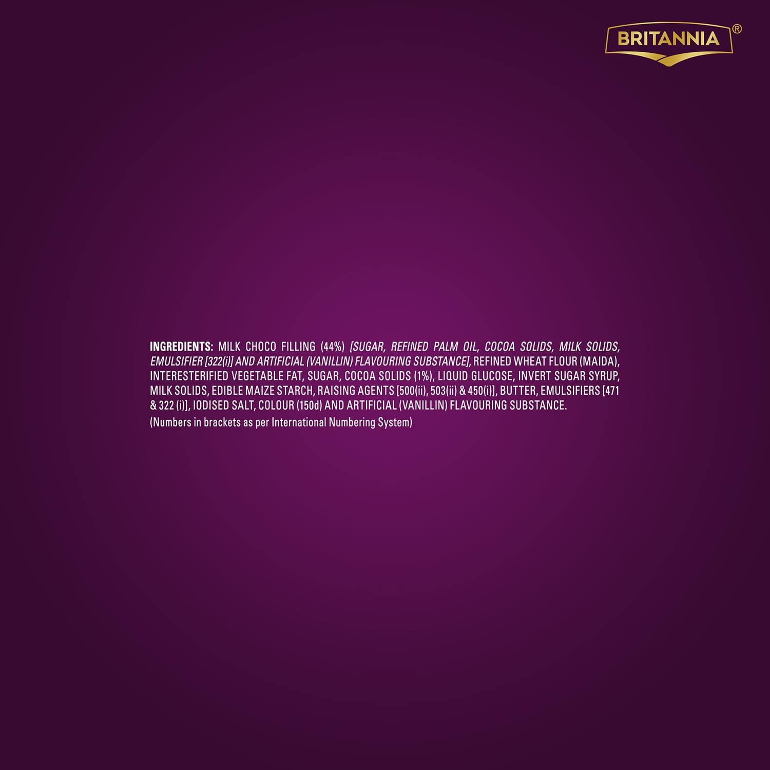 Britannia Britannia Pure Magic Chocolush, 300g, with extra crunchy biscuit and gooey choco-filling, Pack of 2